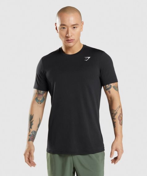 Men's Gymshark Arrival T-Shirts Black | CA 1NA507